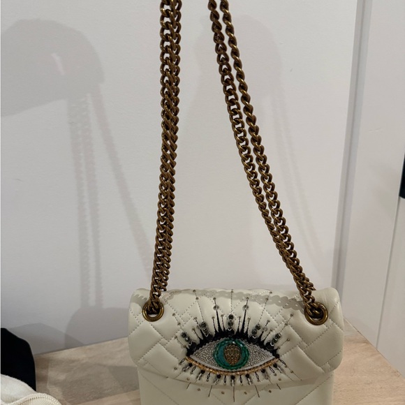 Kurt Geiger Cream Crossbody Bag with Embroidered Eye - Picture 2 of 5
